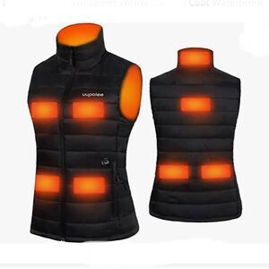 WOMEN'S Heated Vest w/ Battery Pack Lightweight Jacket Winter Coat Waterproof M